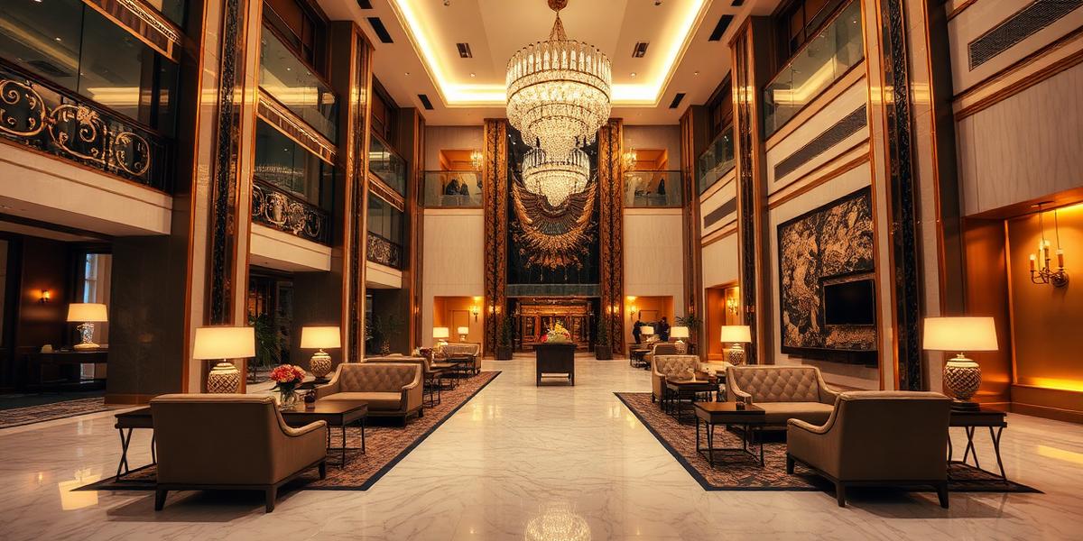 Luxury hotel lobby