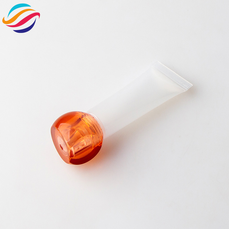 Faceted ball cap lip gloss tube view 3