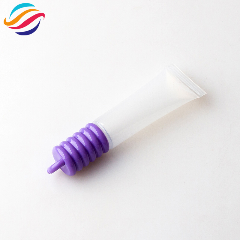 Spiral hook cap lip gloss tube view 3