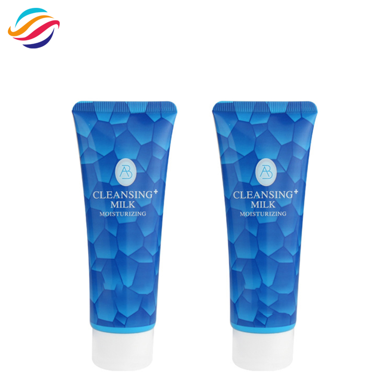 PE facial cleanser screen print tube view 1