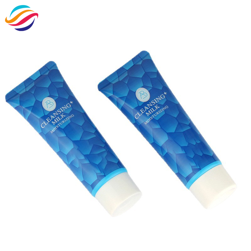 PE facial cleanser screen print tube view 2