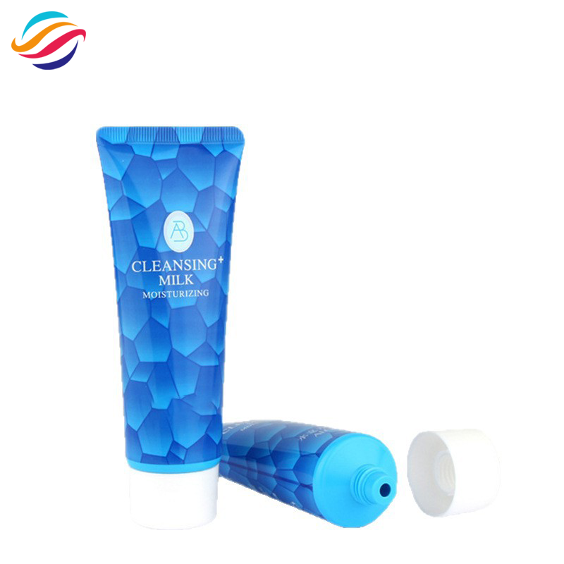 PE facial cleanser screen print tube view 4