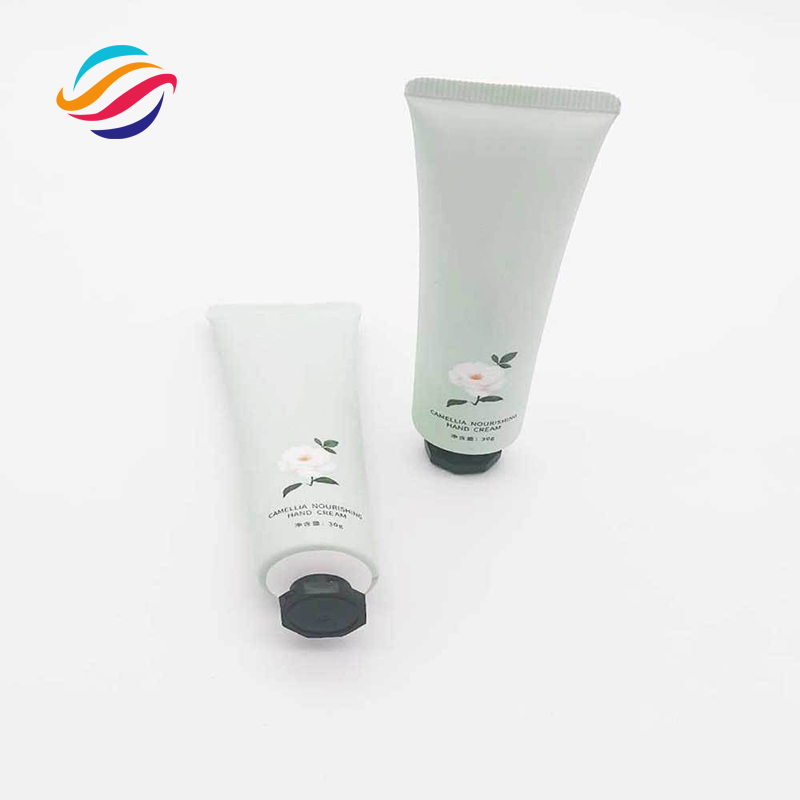 PE octagonal-cap hand cream tube view 2