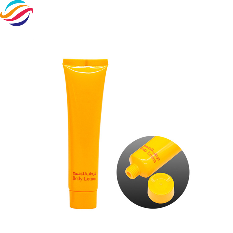 PE yellow tube skin lotion view 2