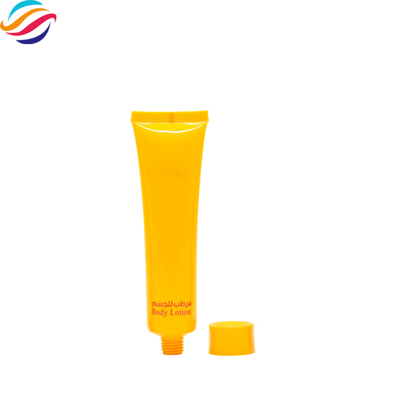 PE yellow tube skin lotion view 3