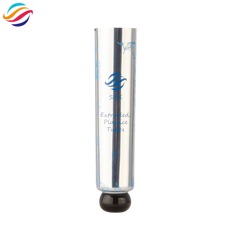 Silver chrome round-cap tube view 1