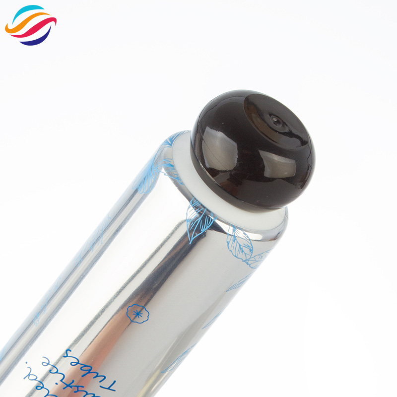 Silver chrome round-cap tube view 4