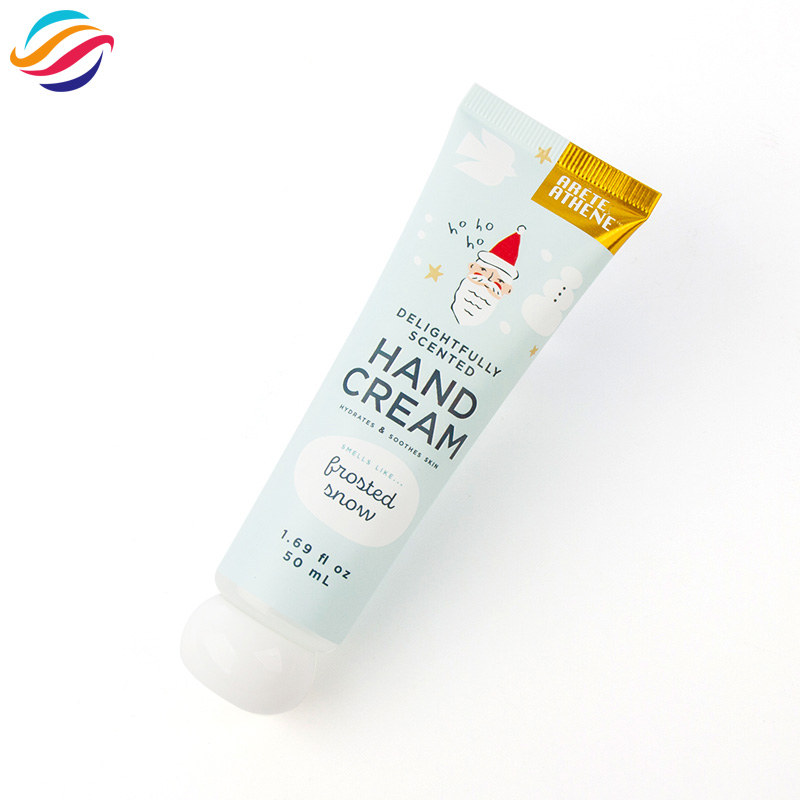 Christmas frosted snow round-cap tube view 2